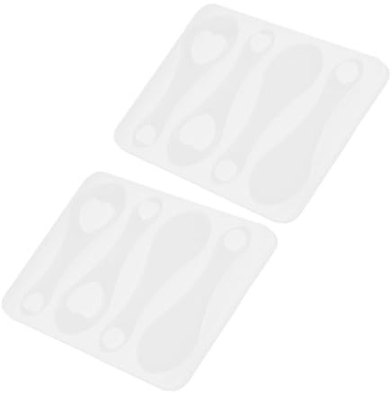 HOMSFOU 2Pcs Trolley Token Mold for Key Chain DIY Shopping Cart Token Silicone Mold Flexible Keyring Ornament for Supermarket