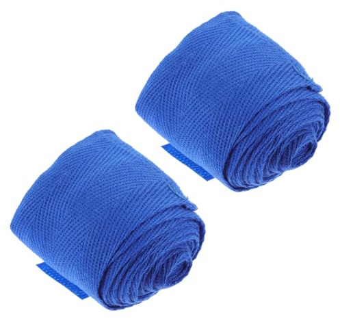 HANABASS 2 Fasce per Boxe Cotone Traspirante Protezione per Mani Kickboxing e Taekwondo Resistente e Metri Colore Blu