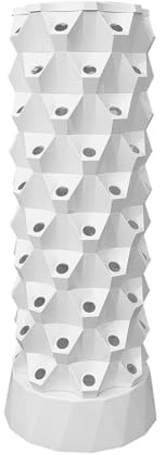 Tour hydroponique, kit de démarrage, Tour hydroponique à 10 Niveaux et 80 emplacements avec Pompe d'hydratation, minuterie, Adaptateur, éponge, Tour de Culture pour Fraises, tomates, laitue,