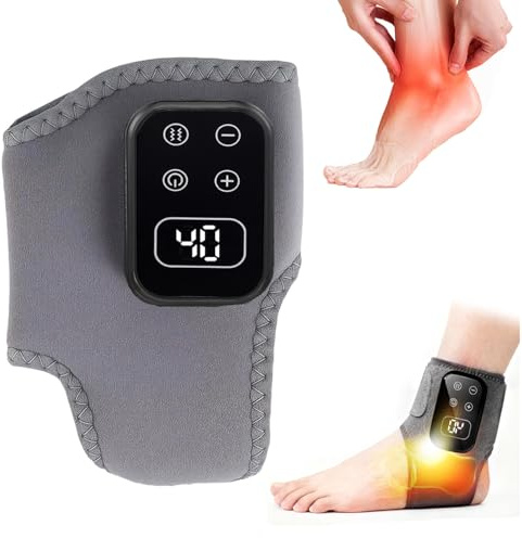 3-In-1 Fußmassagegerät 5 Wärmestufen 5 Vibrationsmodi für Achillessehnenentzündung Neuropathie füße mit 2000mAh Akku, USB Aufladbare Neuropathie FußMassage für Knöchel, Ferse, Sohle, Fußrücken