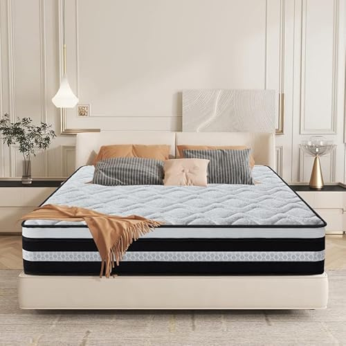 Matratze 160x200 cm 28cm Höhe 7-Zonen Federkernmatratze Orthopädische Taschenfederkernmatratze mit Luxus Memory-Schaum, Härtegrad 3, Rückenentlastende, Hypoallergen, Atmungsaktiv, Öko-Tex Zertifiziert