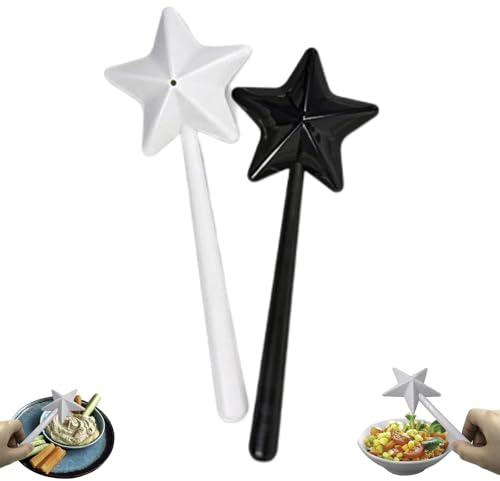 2 Pezzi Saliera E Pepiera A Forma Di Bacchetta Magicas Magic Fairy Star, Divertenti Saliere E Pepiere A Forma Di Pentagramma, Gadget Riempibile Per Condimenti Per Cottura Al Forno, Arrosti, Bistecche