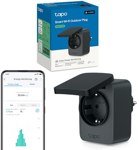 Tapo P410M WLAN Outdoor Steckdose | Matter Plug mit Stromzähler | IP54