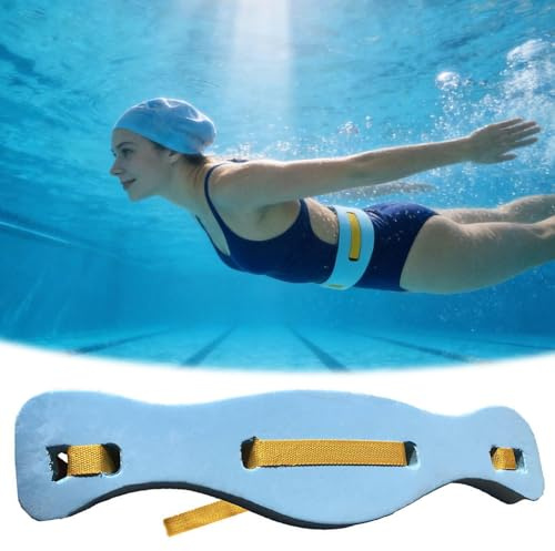 Schwimmender Schwimmgürtel,Schwimmgürtel für Wasser Fitness und Gymnastik,Verstellbarer Komfortabler Schwimmgürtels für Schwimmanfänger, Wassersportliebhaber (Blau)