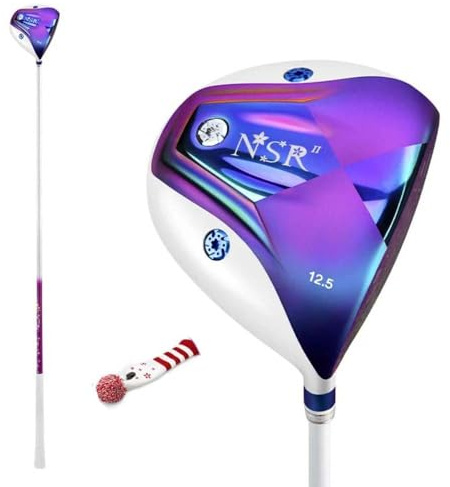 #1 W golfförare 12,5 grader med grafitskaft, golfklubba, träfairways för professionella högerhänta golfare med huvudbonad (12,5 graders förare)