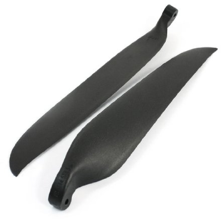 Aexit Pair RC Electrical equipment Glider Plane Black Plastic Folding Propeller Vanes 368mmx241mm