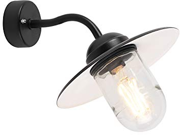 Qazqa munich - Applique murale - 1 lumière - L 260 mm - Noir - Rustique - éclairage extérieur