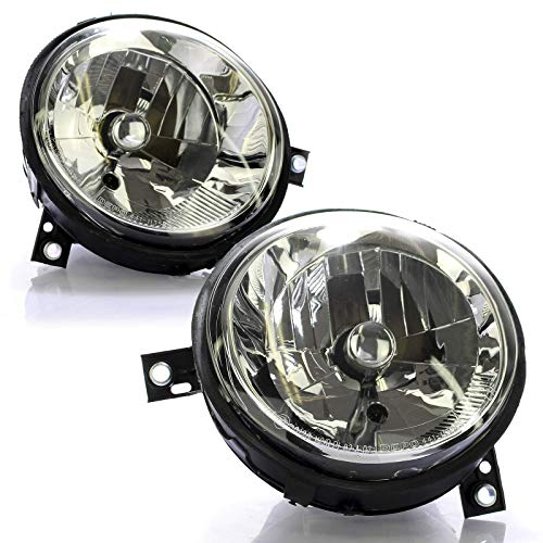 Lott-Autoteile Hauptscheinwerfer Set Links + Rechts Scheinwerfer H4 für VW Lupo [6X] [6E] Bj. 1998 - 2005 weiß E-Prüfzeichen Erstausrüsterqualität