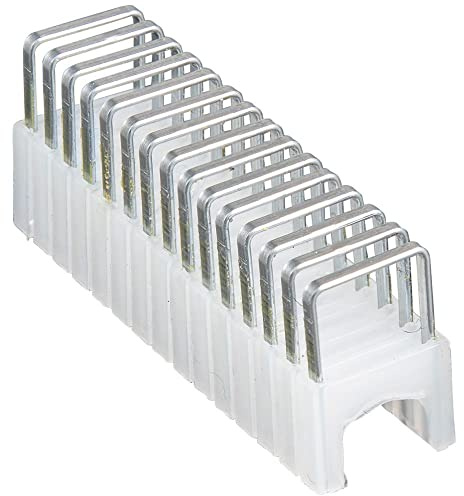 Grapas resistentes, grapas aisladas de 5/16 x 5/16 pulgadas para cables coaxiales, CAT3, CAT5e, para grapadora Klein Tools n.º 450-100, Klein Tools 450-002