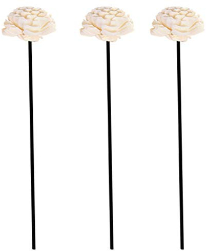 Amosfun Aromatherapy Rattan Reed Diffuser Sticks Set with Dried Flowers for Home Fragrance Essential Oil Diffuser Accessories for Living Room and Bedroom Decor 3-Piece 7.08X1.96X1.77In