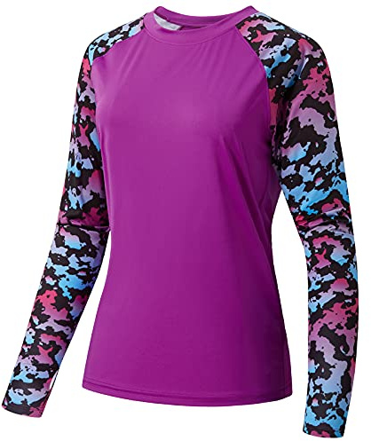 BASSDASH Women’s UPF 50+ UV Sun Protection T-Shirt Long Sleeve Fishing Hiking Performance Shirts
