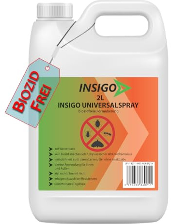 NEU Biozidfreie Insekten Abwehr 2L – Spray für Insekten & Ungeziefer Bekämpfung - Insektenabwehr + Sofortwirkung – Insektenspray & Mittel für Ungeziefer – abwehren Fleckenfrei – Insektenabwehr INSIGO