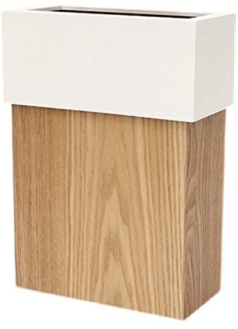 Papierkorb Büro, Holz Papiereimer Abfalleimer Rechteckiger kompakter Holz Modern Mülleimer Badezimmer Wohnzimmer Schlafzimmer Papierkörbe Home Büro Schlafzimmer Badezimmer Wohnzimmer Müllschrank Bin,