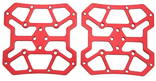 1 Paire de Pédales à Plate-Forme Large pour VTT, Adaptateurs de Pédales Automatiques pour Vélo en Aluminium, Pédales à Disque Autobloquantes pour Systèmes de Vélo de Course SPD et KEO,(Rouge)