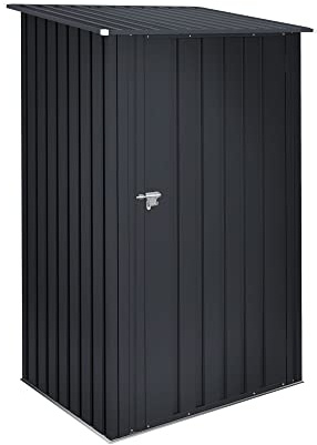 Hoggar - Cobertizo Jardín Exterior 1100 L Stark - 104x99x160 cm - Puerta con bisagra - Cierre con Pasador - Armario metálico - Caseta almacenaje - Gris Antracita