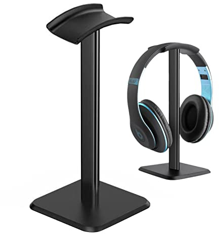 Uxen Gaming Supporto Cuffie da Scrivania Con Silicone TPU Antiscivolo - Stand PS5 Headphone per Casa, Ufficio, Nero