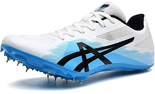WoCOyo Zapatos con Clavos para Pista y Campo Cómodo Unisexo Zapatillas Deportivas para Correr Usar Deporte Corriendo Respirable Deportes Zapatos Botas de Spike Profesionales,001,37EU