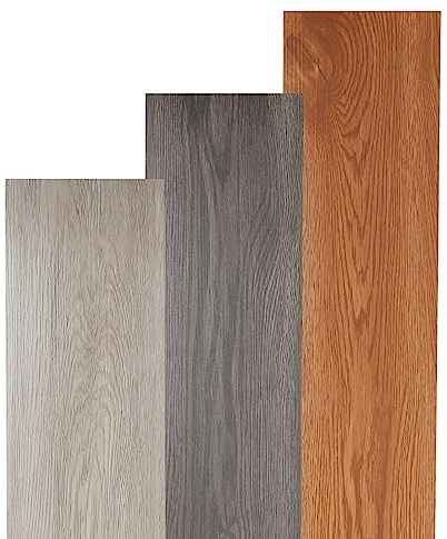 Joparri PVC Bodenbelag, Vinyl Laminat Dielen, Selbstklebende Fliesen, Vinylboden, Fliesenoptik, Wasserfest Bodenfliesen für Küche Wohnzimmer (Night Oak, 91.4 x 15.2 cm, ca.3m², Dicke 1,5 mm)