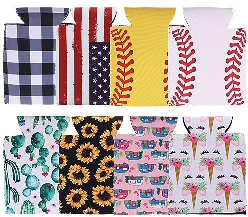 UPKOCH 8 Pièces Manchon De Canette en Néoprène Refroidisseur De Canette De Bière Peut Refroidir Manchon De Canette Isolé Couverture De Boisson Glacée Porte- Casier à Bouteilles