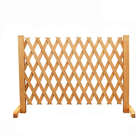 Holzgitter-Barriere für Garten- und Terrassen-Dekoration – große, erweiterbare, abnehmbare Zaun-Leitplanken für Tierzäune