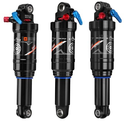 AO-38RC Mtb Hinterradstoßdämpfer Fahrrad Air Rear Shock Rebound/Lock Out - Manuelle Fernbedienung - Einstellbarer Luftdruck (190 x 50 mm)