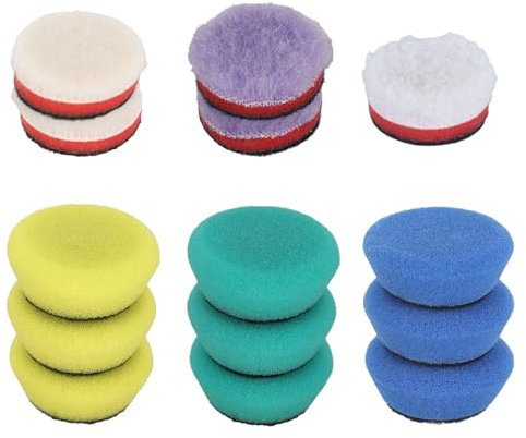XCRPRT Lot de mini éponges de polissage, tampons de polissage et tampons de polissage en laine, kit de polissage, tampon de polissage, kit de polissage pour le ponçage et le cirage