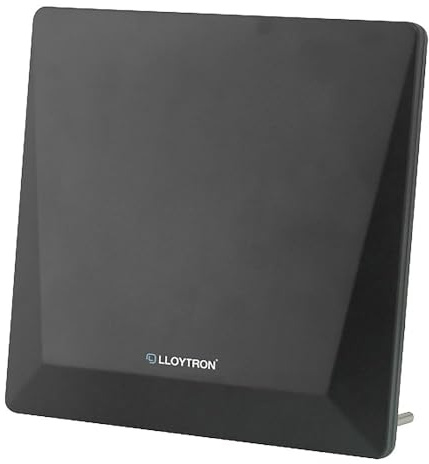 A2Z Active Indoor Panel TV Antenna Aerial Digital Freeview Compatibility Built-in LTE 4G Filter Powerful Amplifier 50dB Gain Superior Frequency Range Adapter Included