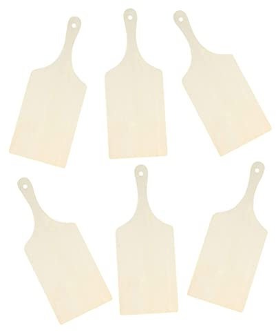 OKUMEYR 6pièces Plateau Bois Planche à Découper Personnalisable Pour Cuisine Décoration Et Graffiti Ustensile Pratique Et Bois Naturel