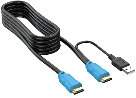 Arvitek Câble KVM HDMI-USB 2 en 1 pour commutateur HDMI KVM 1,8 m
