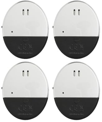 Zeroupshop Vibration Alarm, Door Window Security, 130DB Siren Glass Break Sensor, For Home, Office, Dorm Room, RV(4pcs)