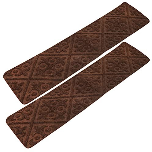 POPETPOP 2pièces Tapis Escalier Antidérapant Lavable Lot De Patins De Marches Auto-adhésifs Pour Escalier Intérieur Facile à Nettoyer