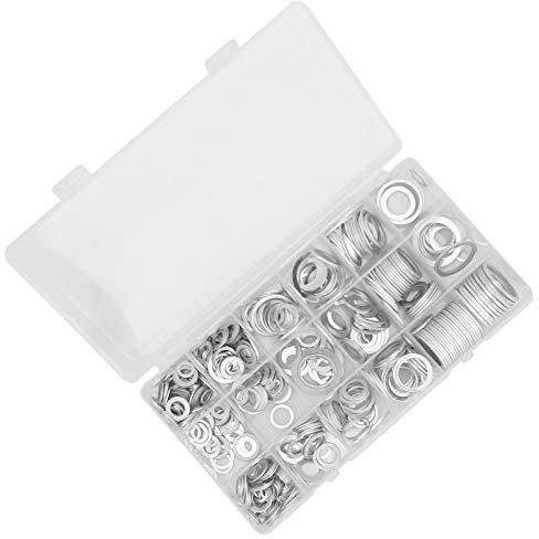 Generic Set di Anelli in Alluminio, 450 Parti in Rondella di Alluminio Automatica Resistente Alla Corrosione Usura per Carico Alternativo per Carico di Vibrazione