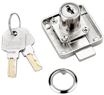 CYMMIYT Serrure Armoire Serrure de tiroir en Alliage de Zinc, Serrure de sécurité for Armoire de Bureau, casier, Boulon de Porte, Cylindre à Came, quincaillerie de Meubles(D)