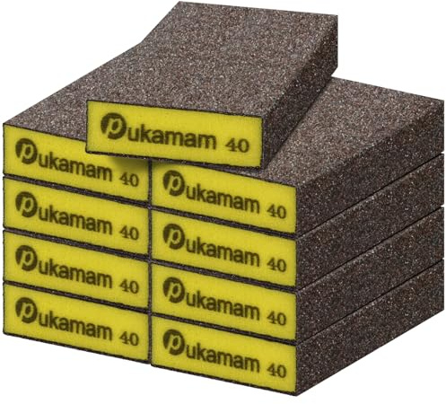 9 Pcs Schleifschwämme Körnung 40 Schleifpapier Fein Schleifblock für Holz Auto Metall Lack Wände Glas Nassschleifpapier Schleifklotz Schmirgelpapier