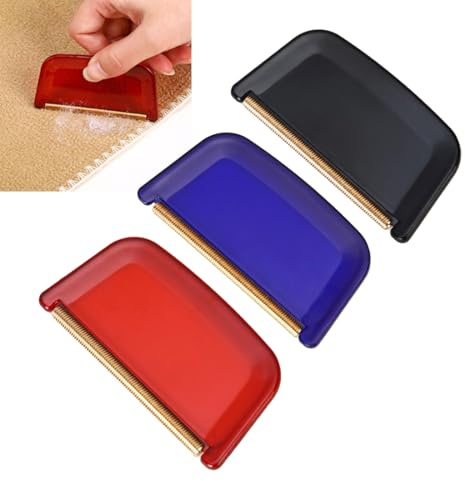 WUYJI Quitapelusas Juego de 3 quitapelusas: Cepillo quitapelusas, quitapelusas para tela y quitapelusas para eliminar pelusas de ropa, prendas de punto y bufandas de lana.