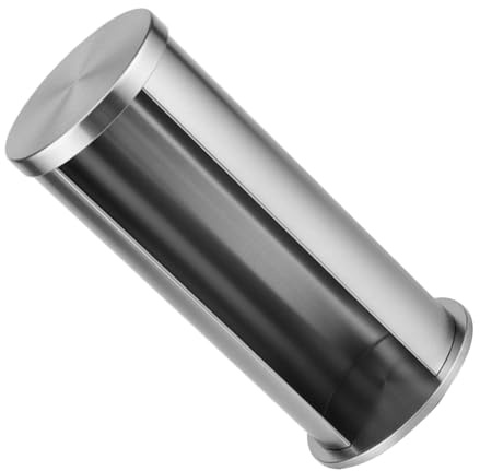 VALICLUD Porta Discos de Algodón con Tapa Estuche para Discos de Algodón Acero Inoxidable Redondo Plata para Maquillaje Baño y Hogar