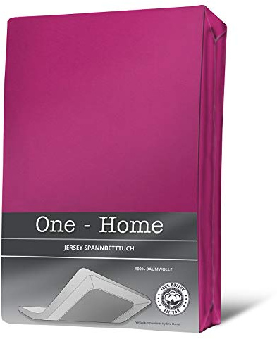 one-home Spannbettlaken Spannbetttuch Magenta pink 180 x 200 cm - 200 x 200 cm Jersey