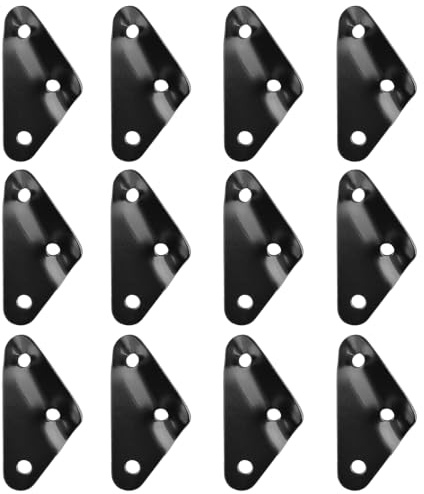 TRIWONDER Tensor Cuerda de Aleación de Aluminio Ajustador de Guying para Tienda de Camping Senderismo al Aire Libre (Negro (Forma de triángulo) - 12 pcs)