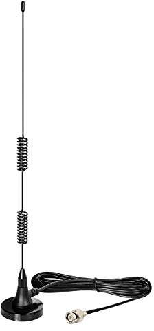 Bingfu Scanner Antenna - Police and Ham Radio Aerial With Magnetic Base HF VHF UHF BNC Male 20-1300MHz Compatible With Police Scanner