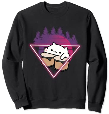 Bongo Cat trommeln Musik Katzen Internet Memes Sweatshirt