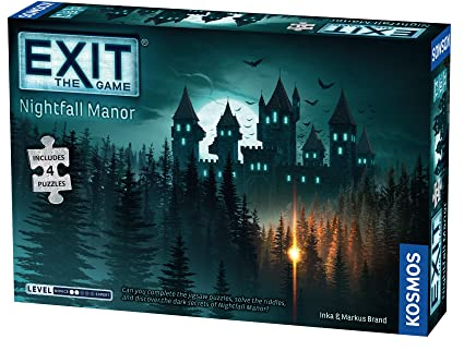 Thames & Kosmos EXIT Nightfall Manor, Escape Room Spiel mit 4 Puzzles, Familienspiele für Spieleabend, Brettspiele für Erwachsene und Kinder, für 1 bis 4 Spieler, ab 10 Jahren