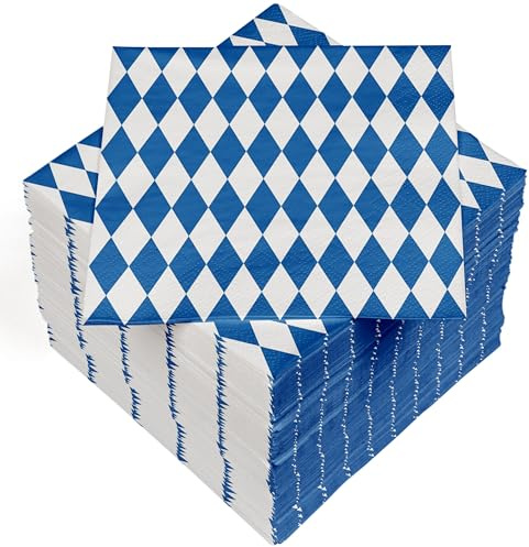 Heku 30243-B: 100 servilletas, 3 capas, azul bávaro, 33 x 33 cm