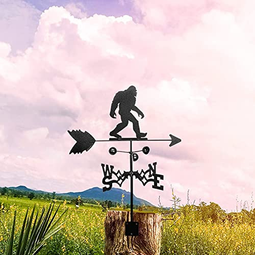 Girouette 3D en métal animal - Indicateur de direction du vent - Accessoire de décoration de toit pour jardin, terrasse - Singe