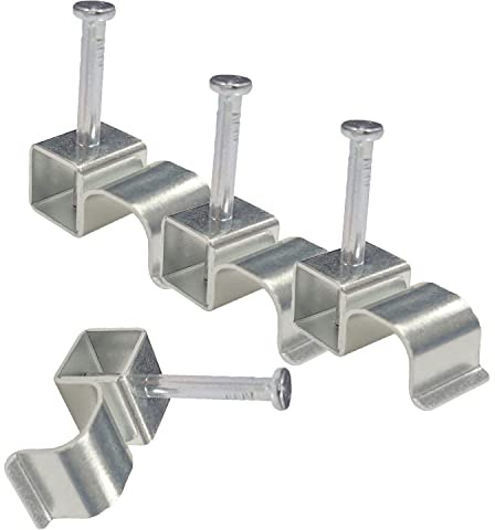 KafTon 25 Pack Metal Cable Clips Mild Carbon Steel (1.5mm)
