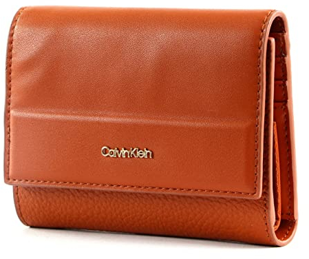 Calvin Klein Damen Geldbeutel Daily Dressed mit Münzfach, Braun (Cognac), Einheitsgröße