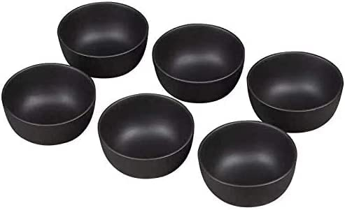 HonHeam Tè cinese Tazza da degustazione di tè viola sabbia minuscola tazza da degustazione mini tazza da tè viola sabbia kung fu tazza da tè tazza in ceramica set di 6 tazze (nero)