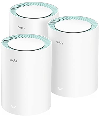 Cudy AC1200 Gigabit Sistema WiFi a Rete Completa, Dual Band, Estensore WiFi, Porte Gigabit, Antenne ad alto guadagno, VPN, Cloudflare, Connetti fino a 100 Dispositivi, M1300 3 Pacchetto