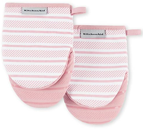 KitchenAid Albany Mini-Ofenhandschuh-Set, getrocknete Rose, 14 x 20,3 cm, 2 Stück