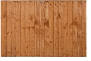 Forest Garden 6ft x 4ft (1.83m x 1.23m) Closeboard Board Fence Panel - Pack of 5