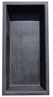 Wacredo GFK Rechteckbecken (Schwarz) 240 x 120 x 35cm Kneippbecken Teichbecken Wasserspielbecken architektonisches Wasserbecken für Wasserspiel Glasfaser (Schwarz)